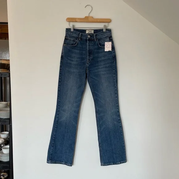 Free people French Girl Flare Jean in Aura Blue - Picture 4 of 11